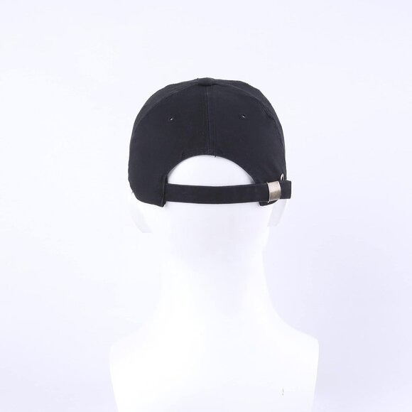 Unisex Black Baseball Cap Cotton Soft Fits Washed Denim Adjustable Hat - Picture 5 of 7
